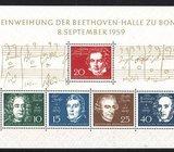 Njemačka 1959 Beethoven blok