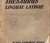 THESAURUS LINGUAE LATINAE - BLAGO LATINSKOG JEZIKA , 1933