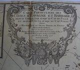 CARTE PARTICULIERE DES COTES D'ESPAGNE ET BARBARIE-MICHELOT1723.KARTA