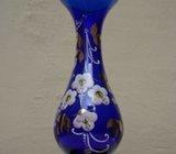 Cobalt blue glass vase VAJGAR BOHEMIA / kobaltna vaza AKCIJA 200 kn