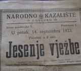 Plakat Osjeckog kazalista iz 1923.godine