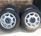 Alu felge 13' rupe 4x100, 4 kom. + 4 gume 1000 kn