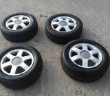 Alu felge 15' rupe 5x100,4 kom sa ljetnim gumama Audi a3