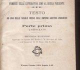 ANTOLOGIA POESIE E PROSE ITALIANE - PARTE PRIMA , 1891. TRIESTE FIUME