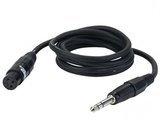 Kabel, gotovi, XLR ženski/banana 6,3 mm stereo, 6 m - DAP
