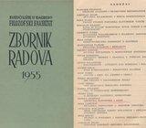 Filozofski fakultet zbornik radova 1955 Klaić Šidak Brandt Filipović