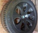 Alu felge 19' rupe 5x120, 4 kom sa novim zimskim gumama 255/50r19 ,x6
