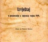 Izvještaj : o poslovanju u mjesecu rujnu 1919