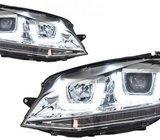 Golf 7 VII 2012- prednja svjetla 3D LED DRL srebrni