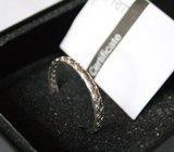 ESPRIT original - velika srebrna naušnica ring - rezbarena 925 srebro