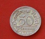 KOVANICA 50 PFENNIG 1921. godina