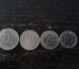 KOVANICE OD 10, 20, 50,100 dinara SFRJ (LOT 4 KOM)