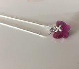 Ljubičasti Swarovski leptirić na lančiću -novo