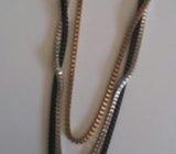 OGRLICA / LANČIĆ crno zlatno srebrna POVOLJNOO!!