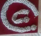 ogrlica sa narukvicom od riječnih bisera