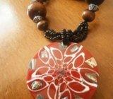 Ogrlica Sedef Crvena