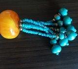 Ogrlica tirkiz jantar