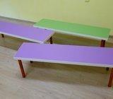Drvene klupice s metalnim nogama 4 kom