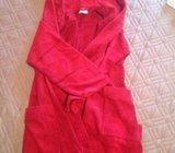 Svilant bordo bademantil