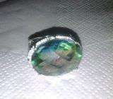 Natural Rinabow Fire Mystical Topaz Gems( 925 Sterling Silver)