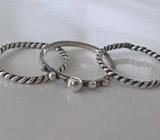 Srebrni Stacked ring