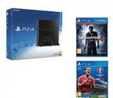 PlayStation 4 500GB Black + PES/UEFA 2016 +Uncharted 4,novo u trgovini