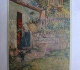 WIENER KUNSTLER GRUSSE,Heimkehr.Adolf Karpellus,pinx-old postcard-1910