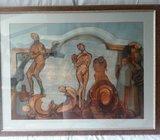 AKVAREL GVAŠ KOMPOZICIJA 91 X 72 55 X 74 CM SLIKAR L. LABAŠ 1994
