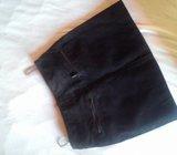 kožna crna suknja mango