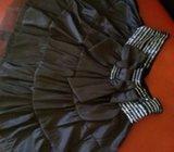 Talijanska suknja boja tamne čokolade s mašnom S M L