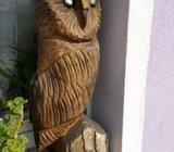 Drvena skulptura SOVA od oraha