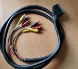 Kabel SCART na 6xRCA in/out 1,8m