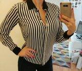 NOVA TOM TAILOR crna bijela kosulja na prugice POVOLJNOO!!