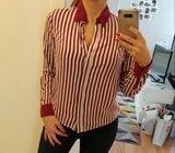 TOM TAILOR crvena bordo bijela kosulja na prugice POVOLJNOO!!!