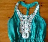 Tunika vel S tirkizna sa čipkom